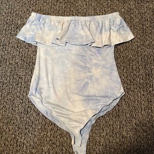 Rue21 size medium blue white tie dye body suit